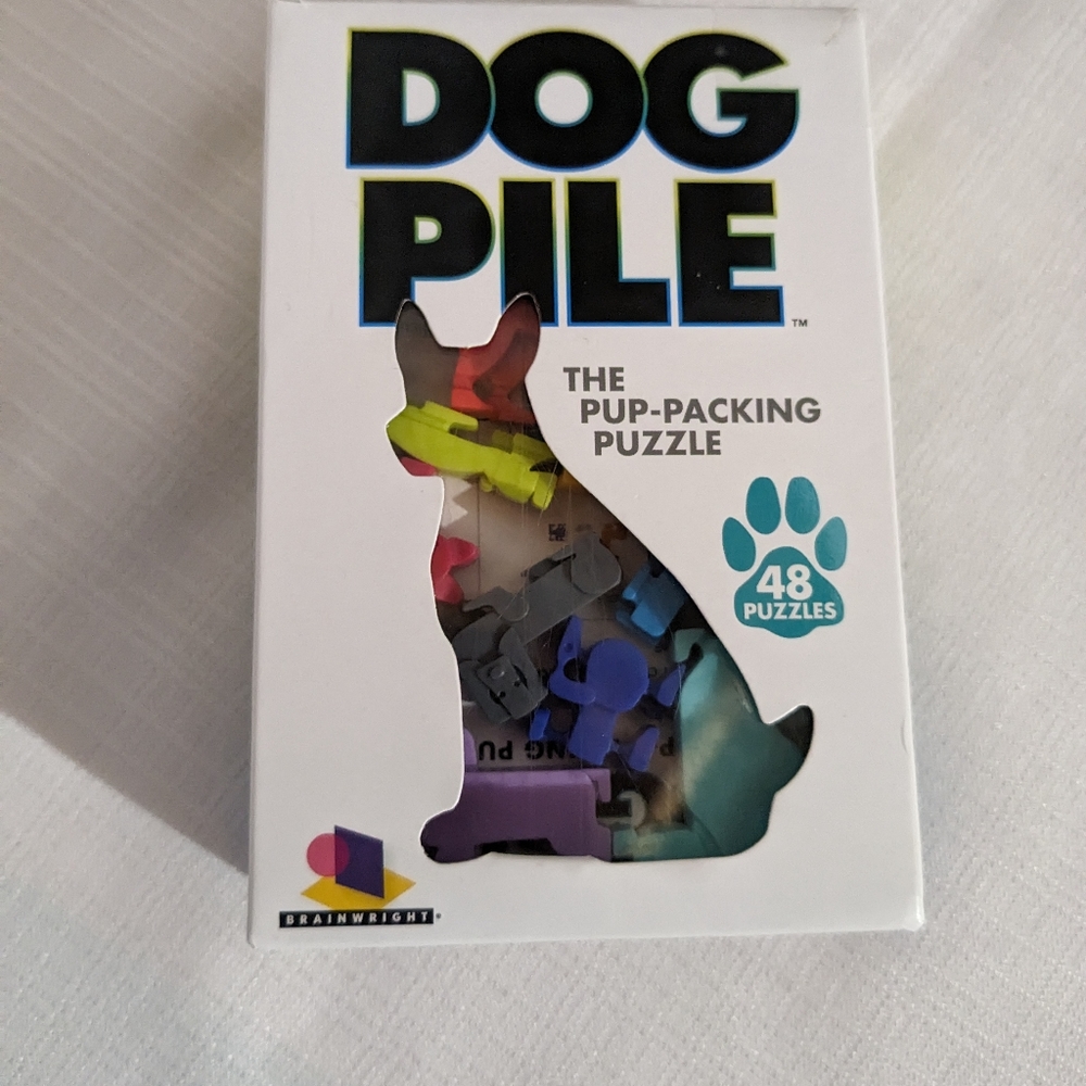 Dog Pile- The Pup Packing Puzzle by Brainwright complete